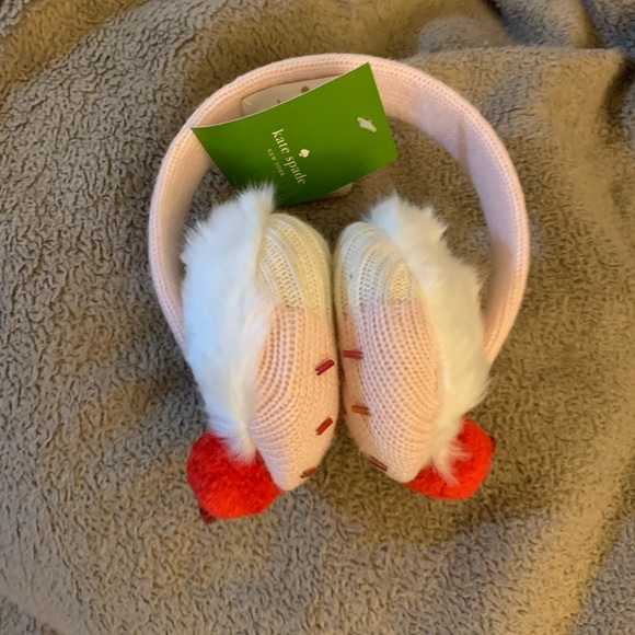 Kate Spade Women's Cupcake Earmuffs, Cream/Pink. - Picture 5 of 12